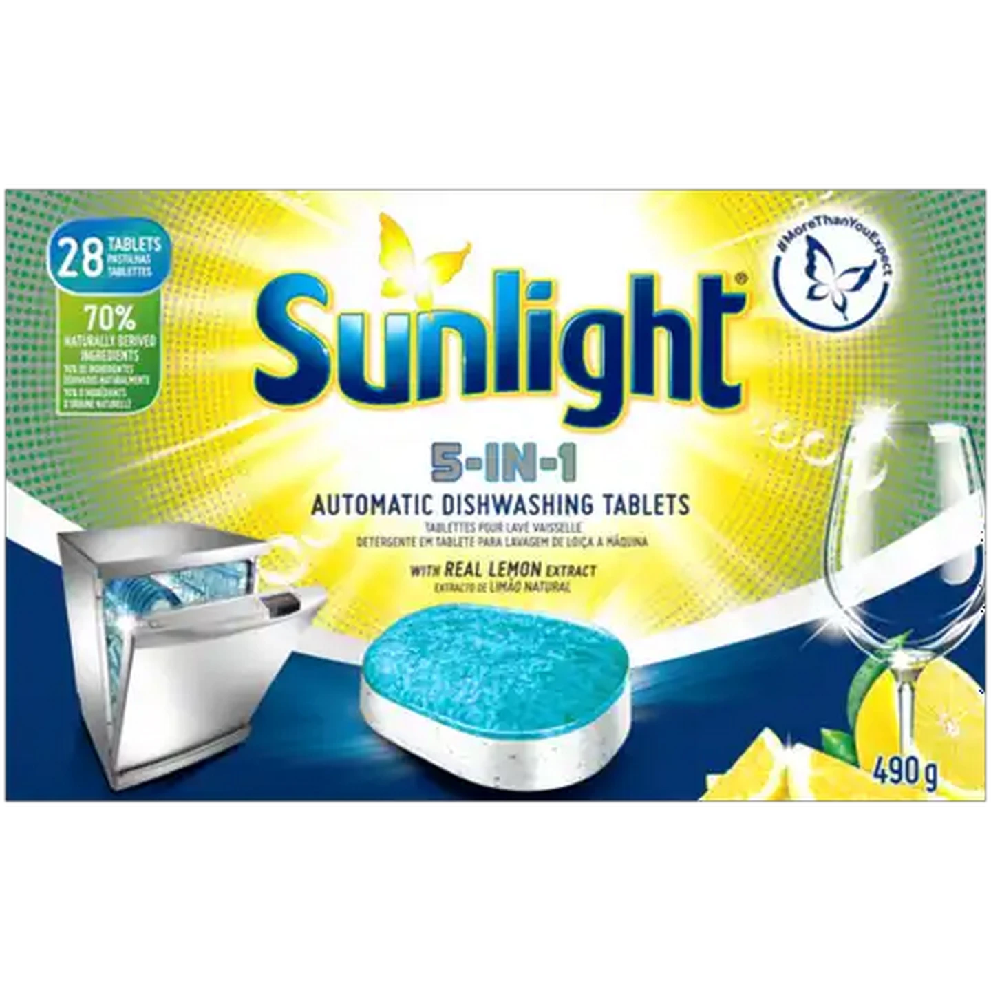 Image of Sunlight Automatic Dishwashing Tablets 28 Pack