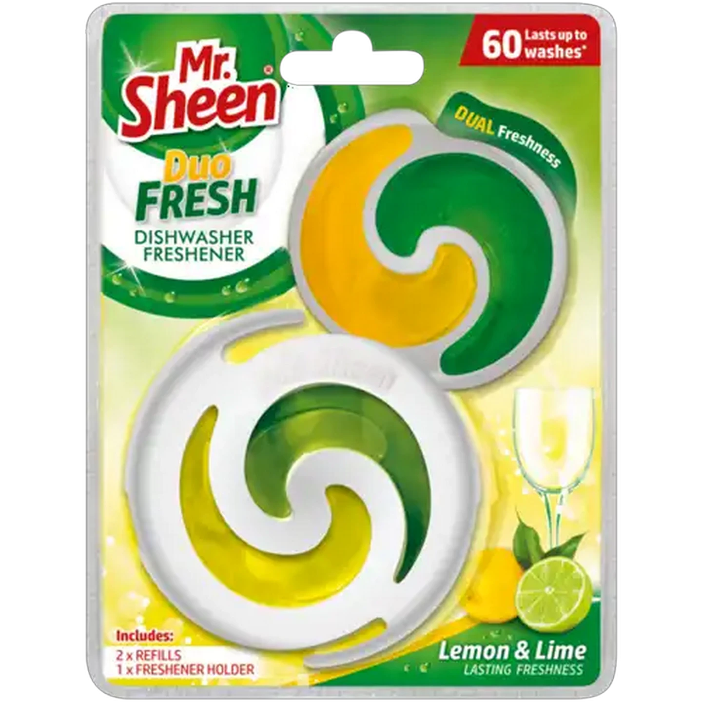Image of Mr. Sheen Lemon & Lime Duo Fresh Dishwasher Freshener 3 Piece