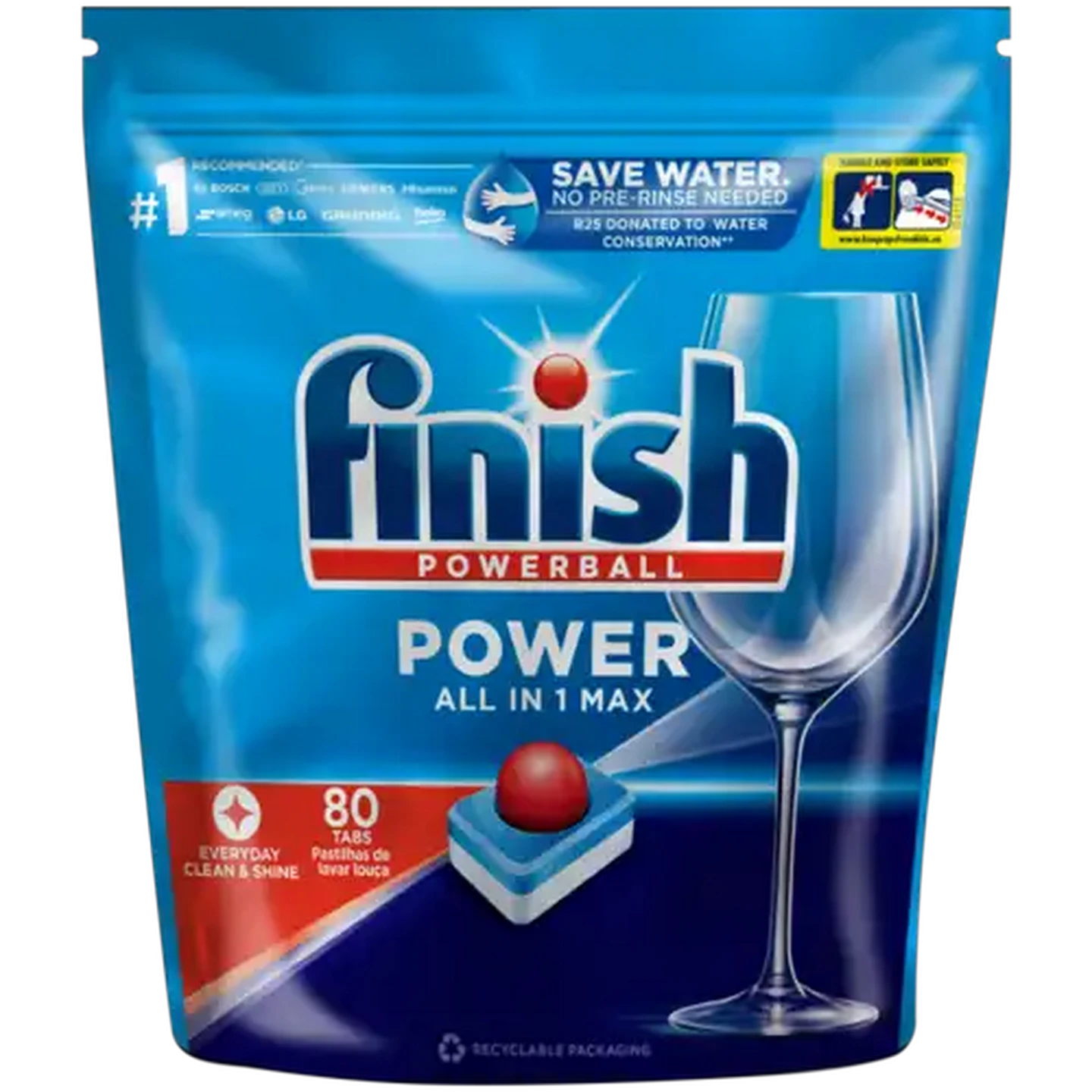 Image of Finish All-in-1 Max Dishwashing Tablets 80 Pack