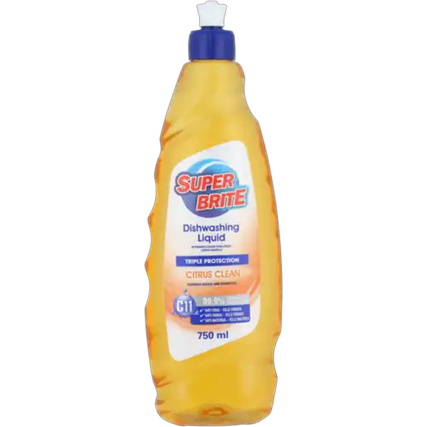 Image of Super Brite Citrus Clean Dishwashing Liquid 750ml
