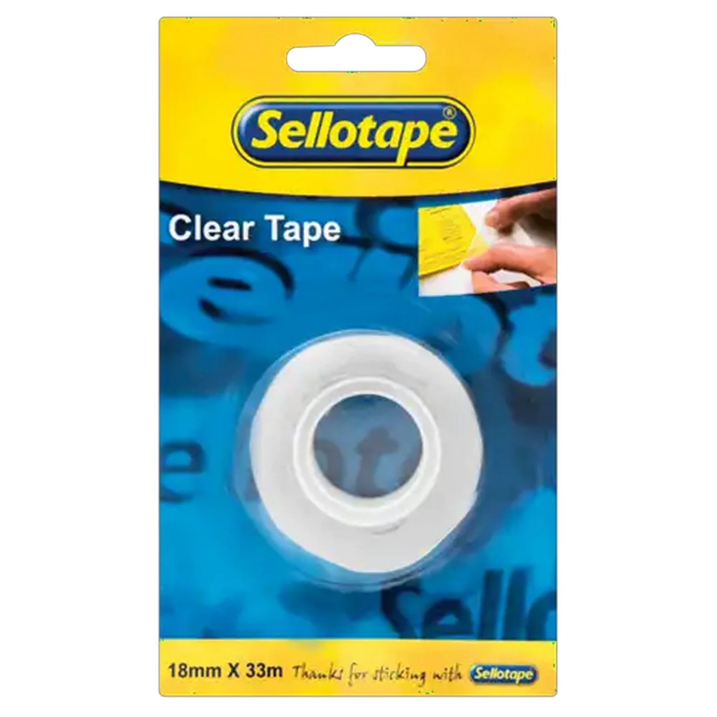 Image of Sellotape Clear Sticky Tape 18mm x 33m