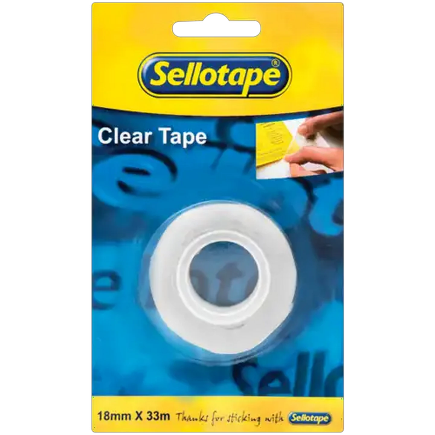 Image of Sellotape Clear Sticky Tape 18mm x 33m