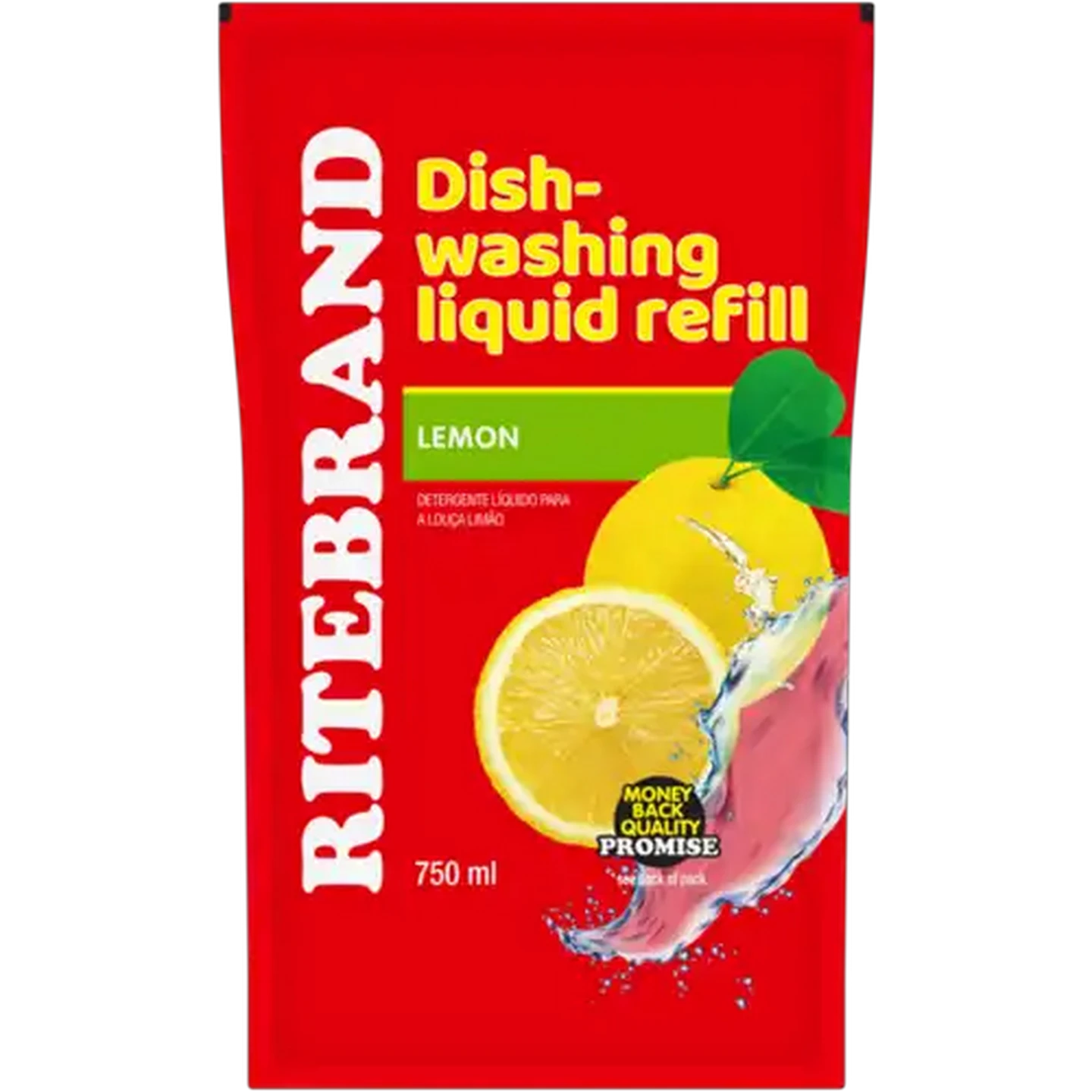 Image of Ritebrand Lemon Scented Dishwashing Liquid Refill 750ml
