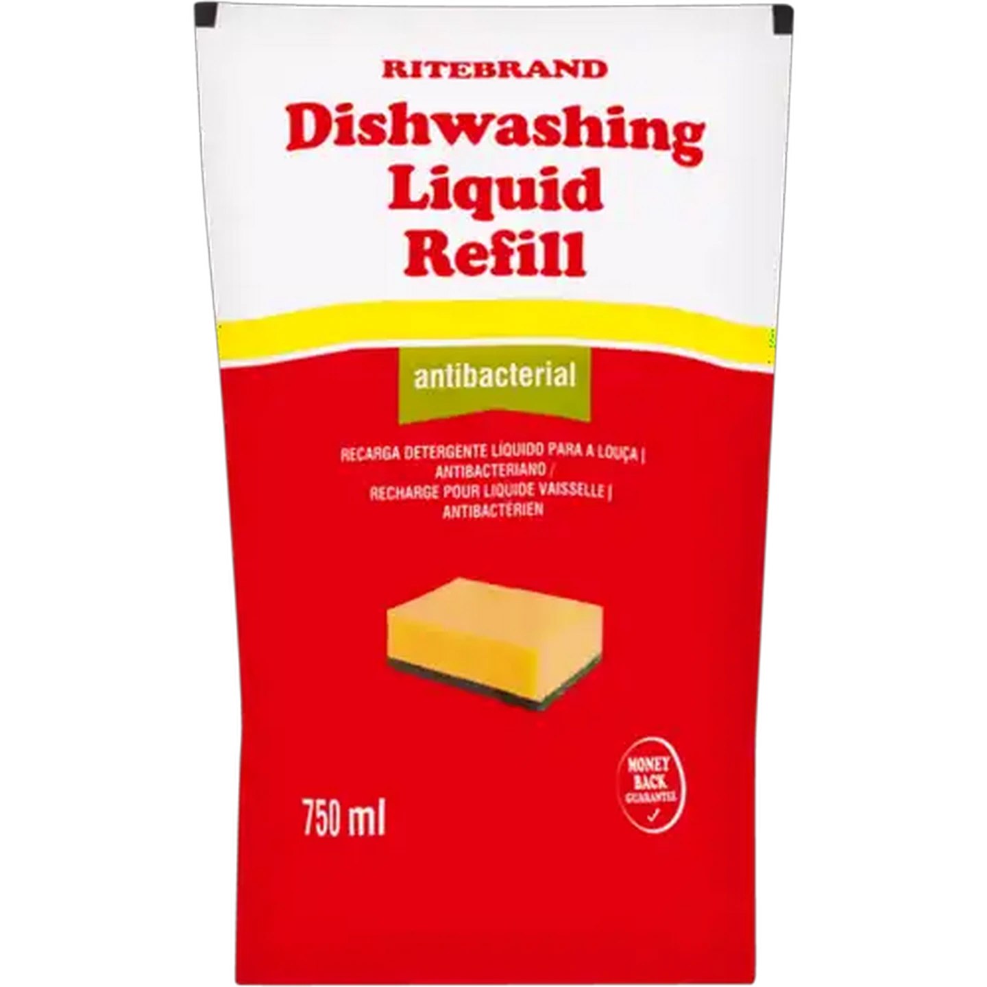 Image of Ritebrand Anti-Bacterial Dishwashing Liquid Refill 750ml