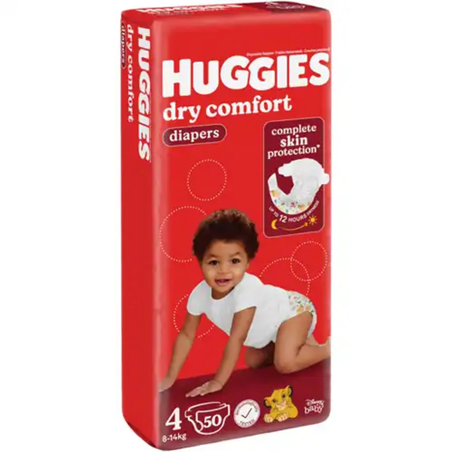 Image of Huggies Dry Comfort Size 4 Disposable Nappies 50 Pack