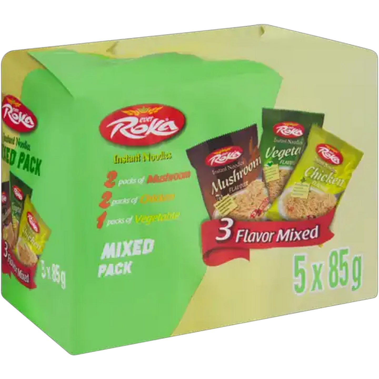 Image of Roka Chicken/Mushroom & Vegetable Flavoured Instant Noodles 5 x 85g