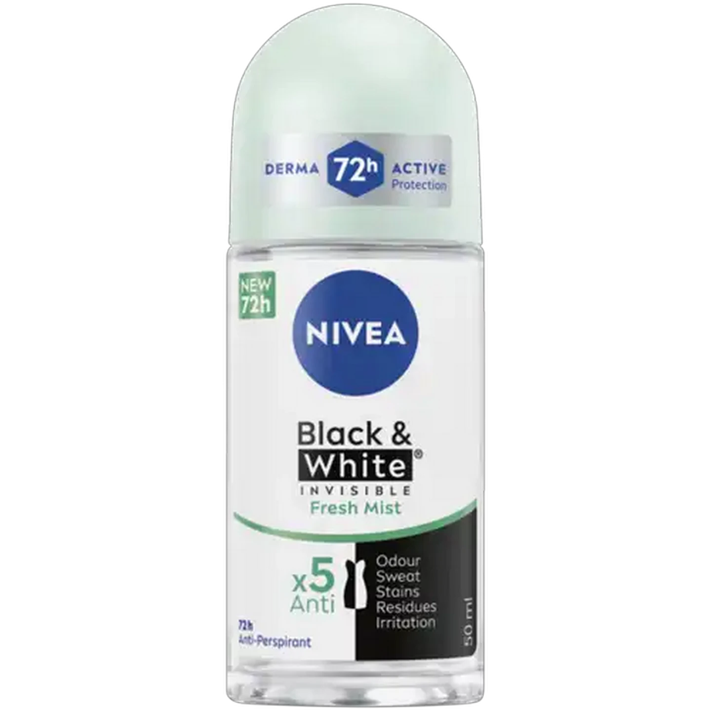 Image of NIVEA Black & White Invisible Fresh Mist Anti-Perspirant Roll-on 50ml