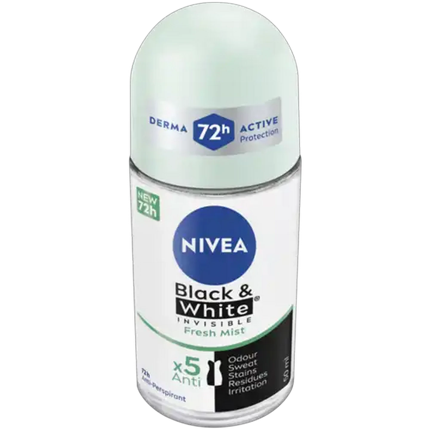 Image of NIVEA Black & White Invisible Fresh Mist Anti-Perspirant Roll-on 50ml