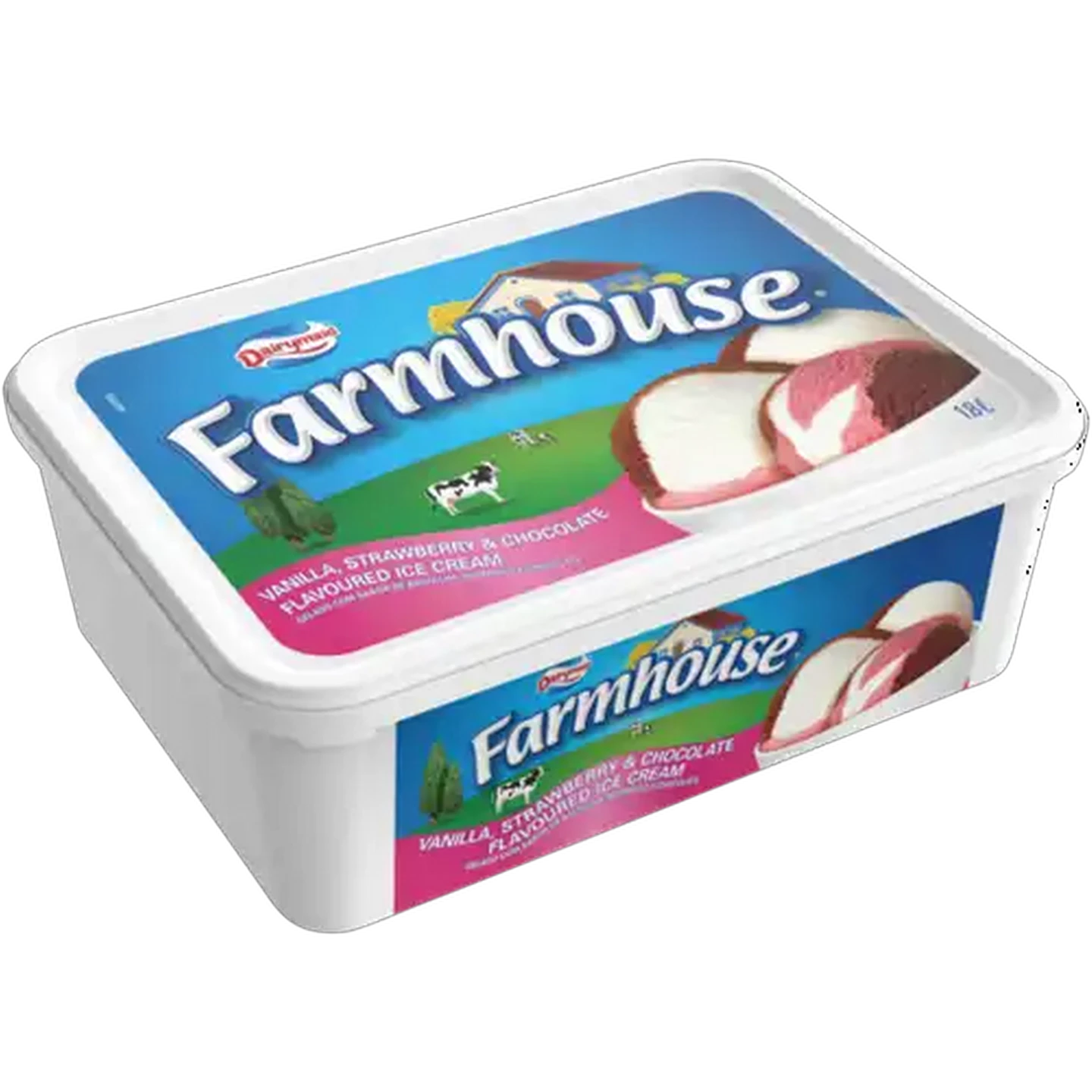 Image of Dairymaid Farmhouse Neapolitan Flavoured Ice Cream 1.8L