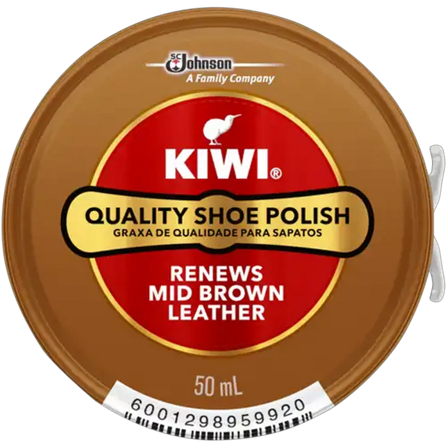 Image of Kiwi Mid Brown Leather Shoe Polish 50ml