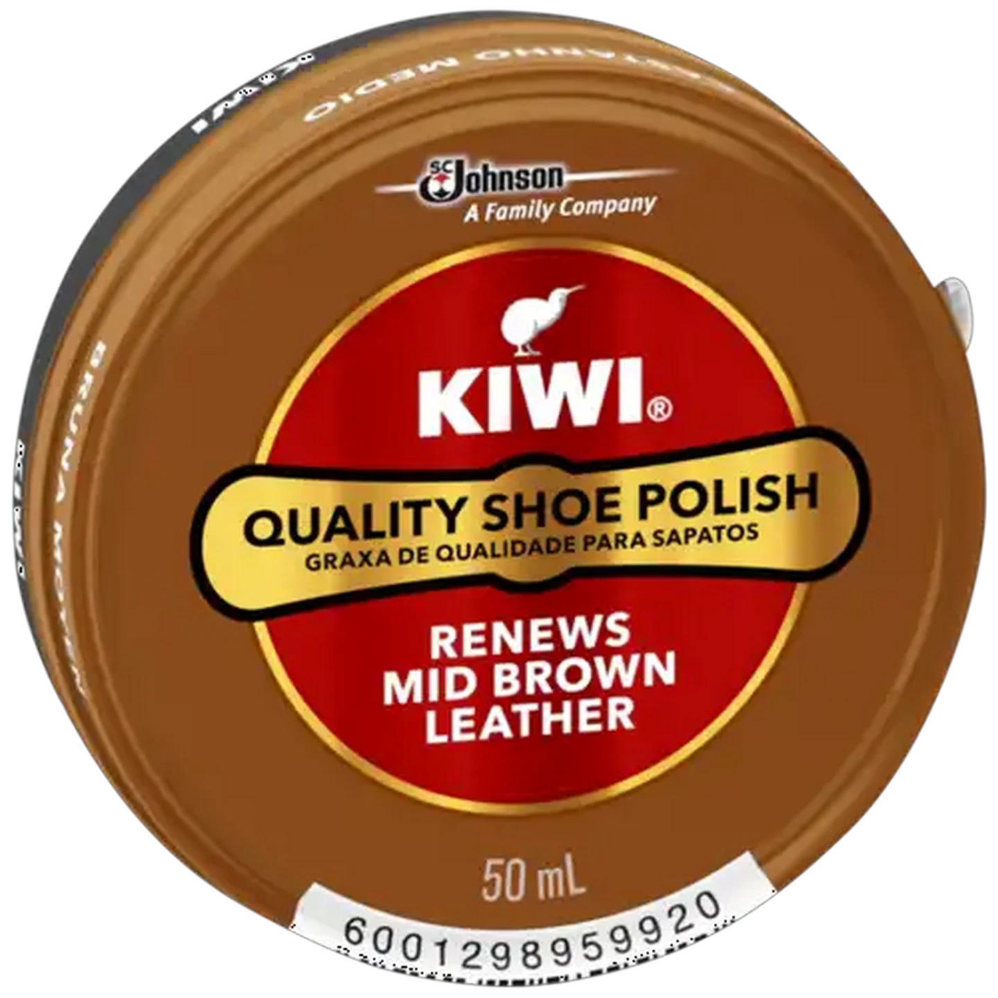 Image of Kiwi Mid Brown Leather Shoe Polish 50ml