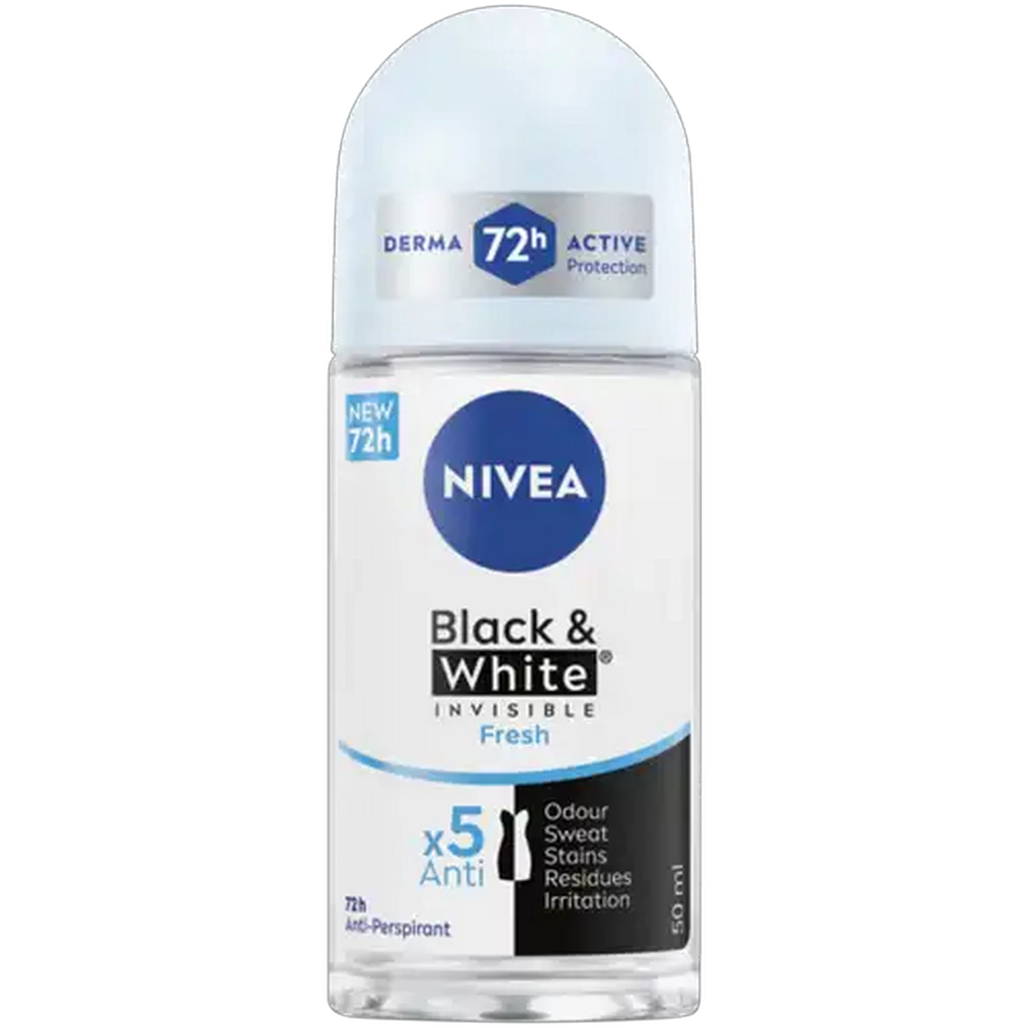 Image of NIVEA Black & White Invisible Fresh Anti-Perspirant Roll-On 50ml