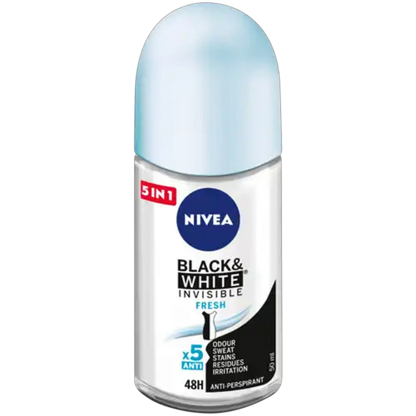 Image of NIVEA Black & White Invisible Fresh Anti-Perspirant Roll-On 50ml