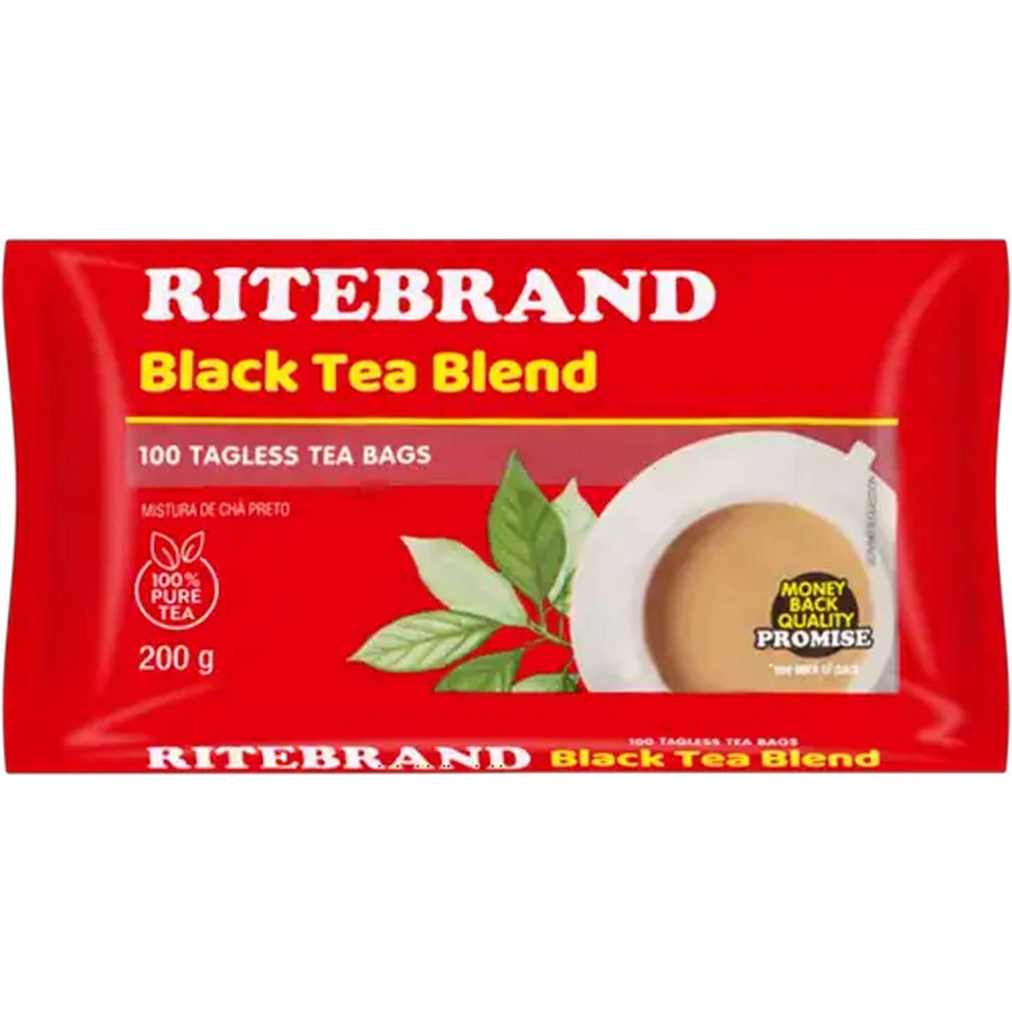 Image of Ritebrand Black Tea Blend Tagless Tea Bags 100 Pack