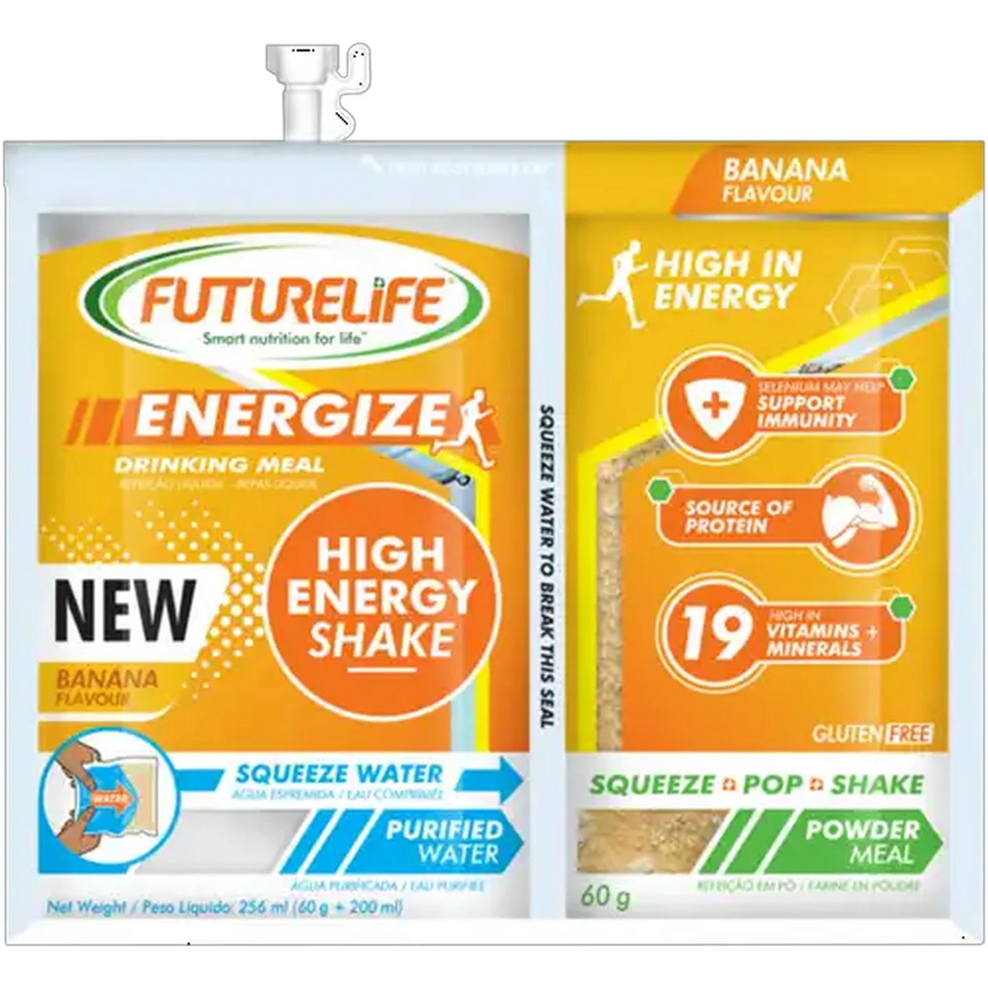 Image of FUTURELIFE Energize Banana Flavour High Energy Shake Meal 256ml