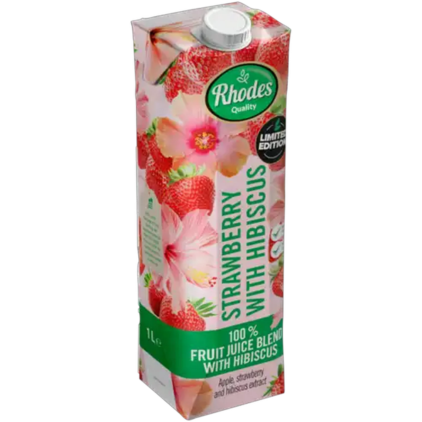 Image of Rhodes Quality Strawberry with Hibiscus Limited Edition 100% Fruit Juice Blend 1L