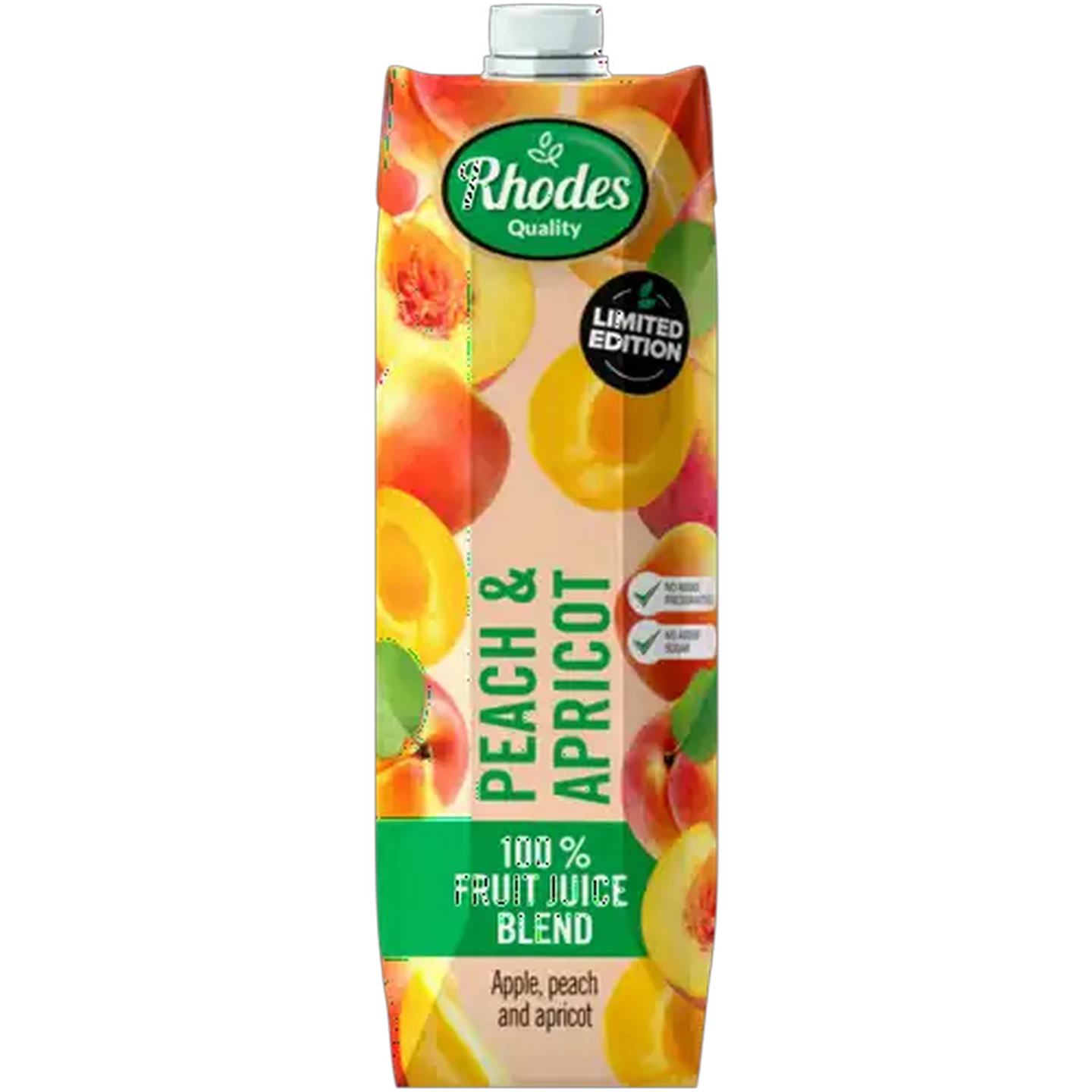 Image of Rhodes Quality Peach & Apricot Limited Edition 100% Fruit Juice Blend 1L