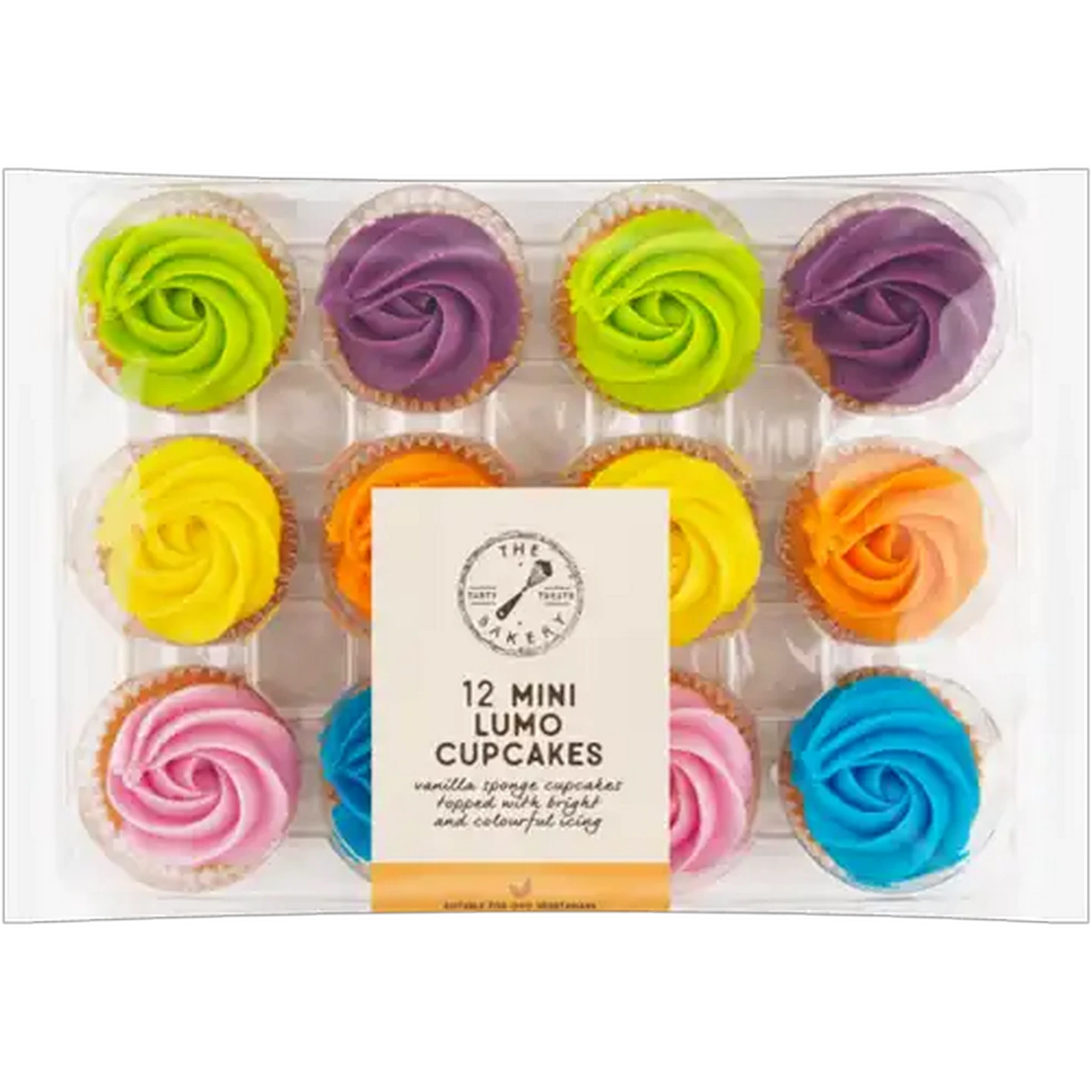 Image of The Bakery Mini Lumo Cupcakes 12-Pack