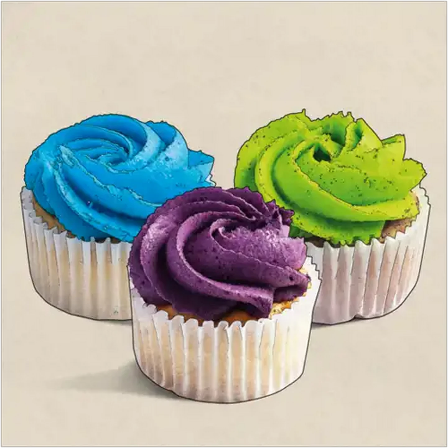 Image of The Bakery Mini Lumo Cupcakes 12-Pack