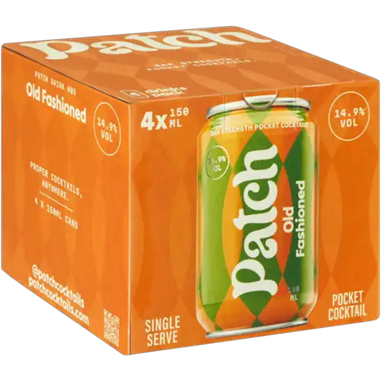 Image of Patch Old Fashioned Pocket Cocktail Cans 4 x 150ml