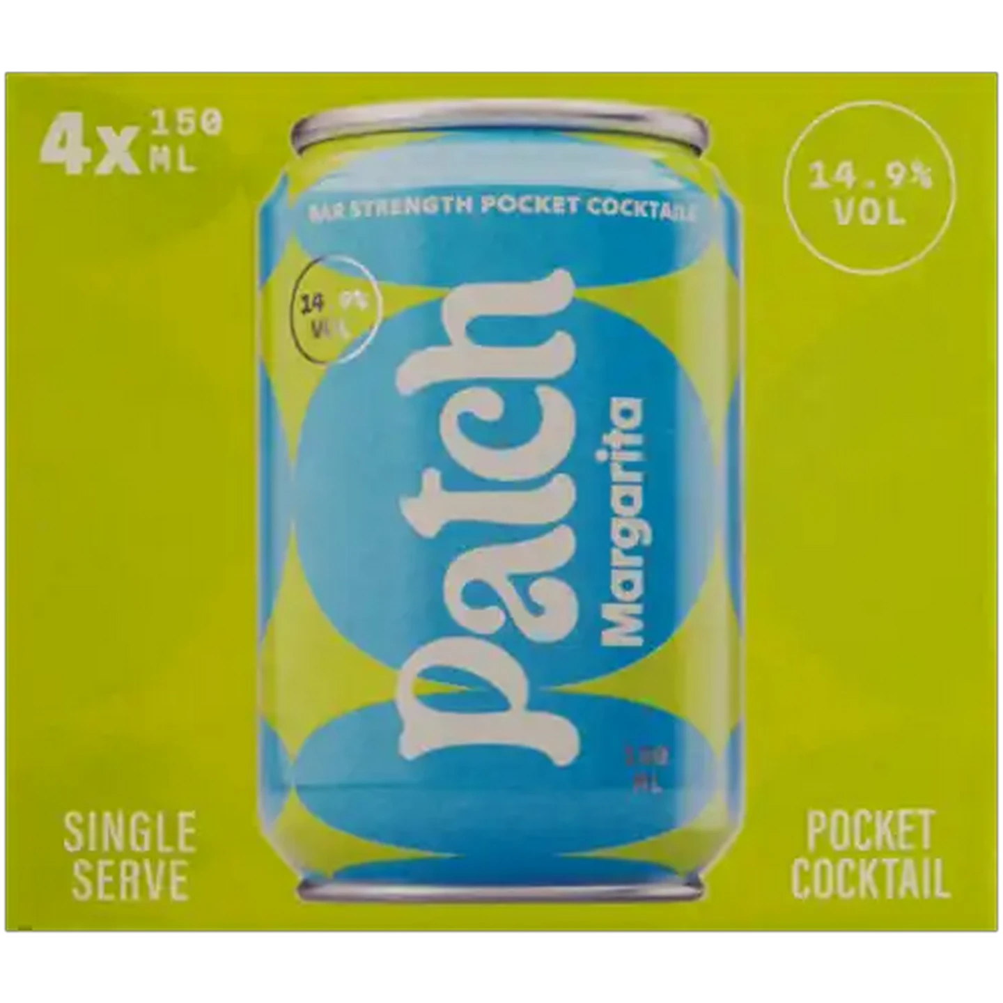 Image of Patch Margarita Pocket Cocktail Cans 4 x 150ml