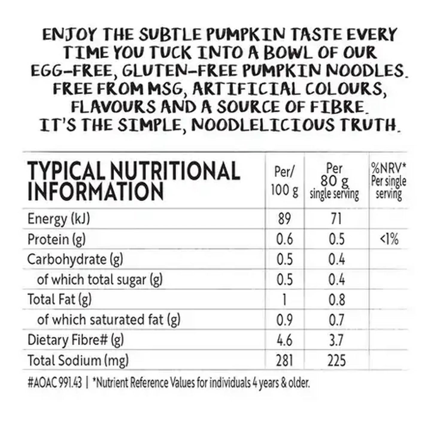 Image of Simple Truth Pumpkin Noodles 250g
