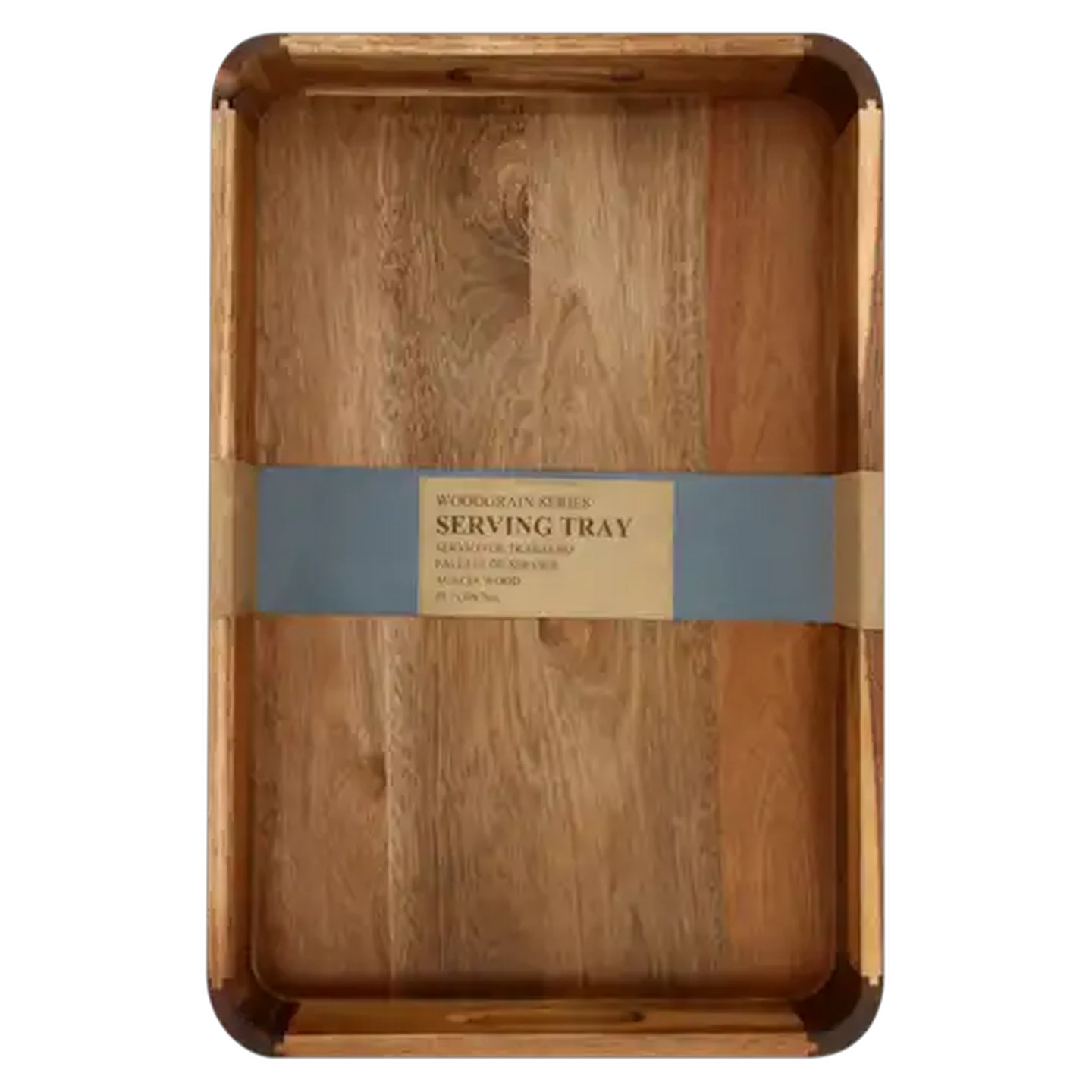 Image of Woodgrain Series Acacia Wood Serving Tray 12.7 x 30 x 7cm