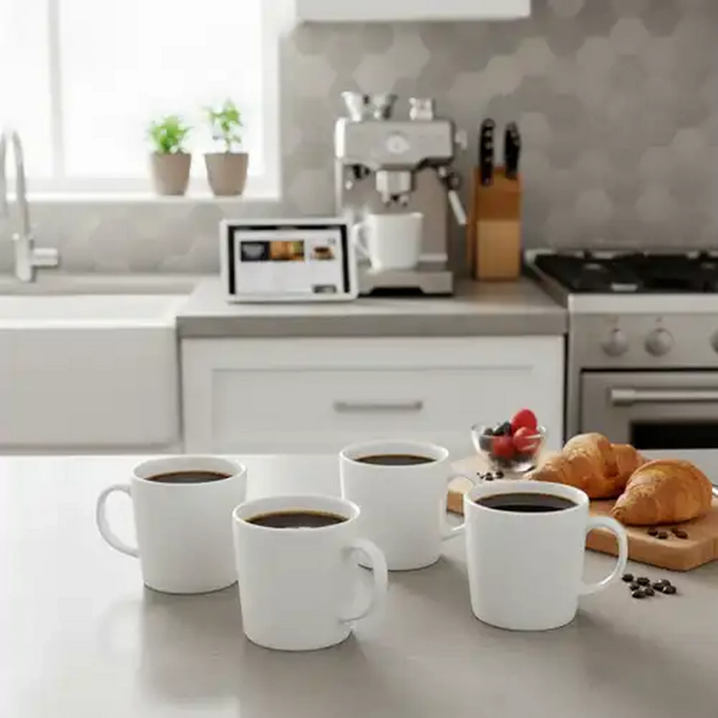 Image of Latte Coffee Mugs Set 4-Pack (Colour May Vary)