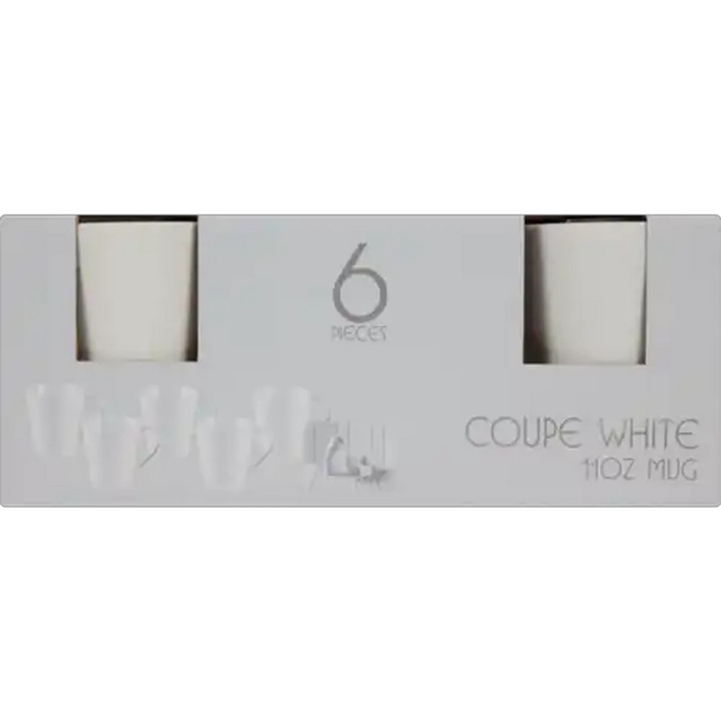 Image of White Coupe Coffee Mug Set 6-Pack