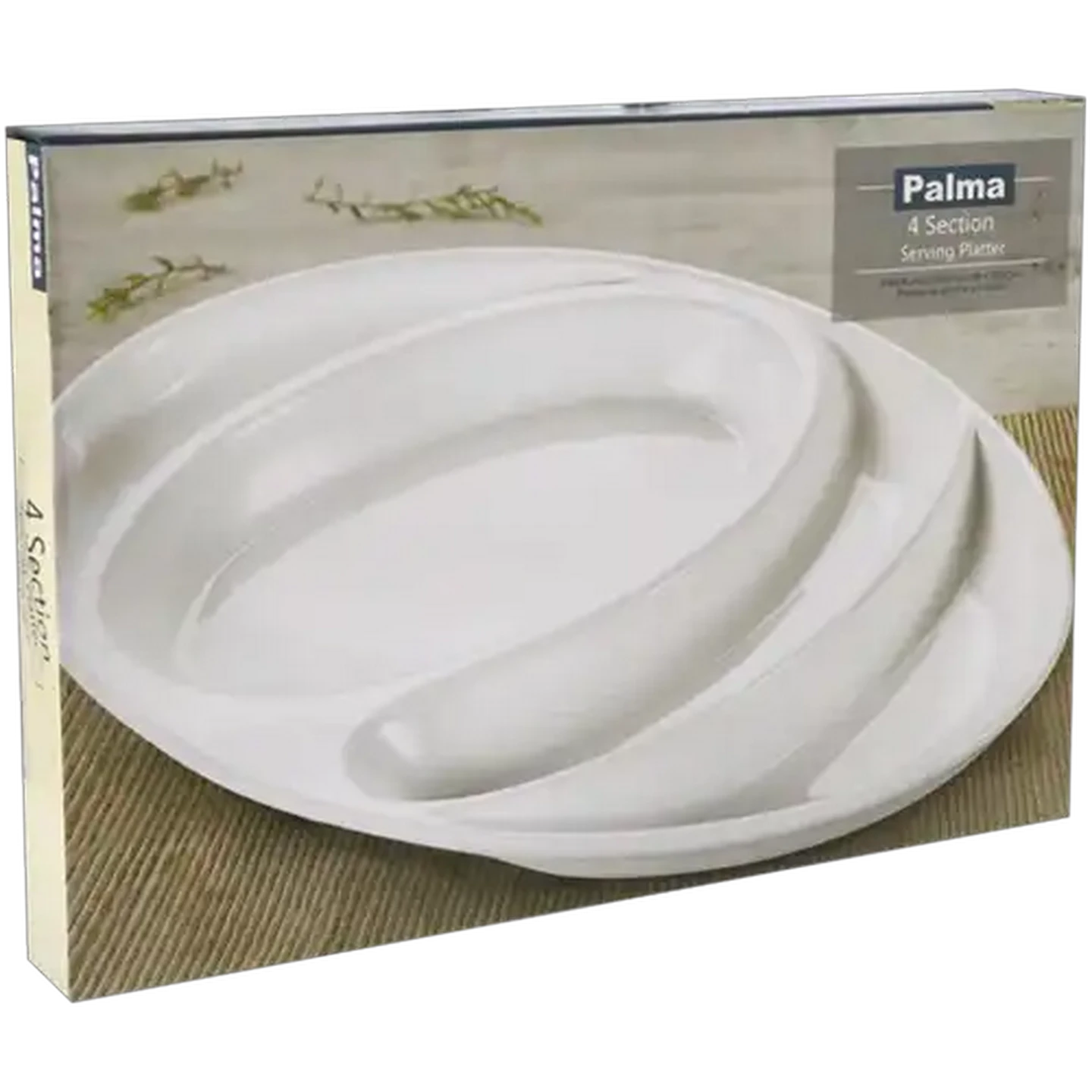Image of Home Discovery Palma White 4 Section Serving Platter