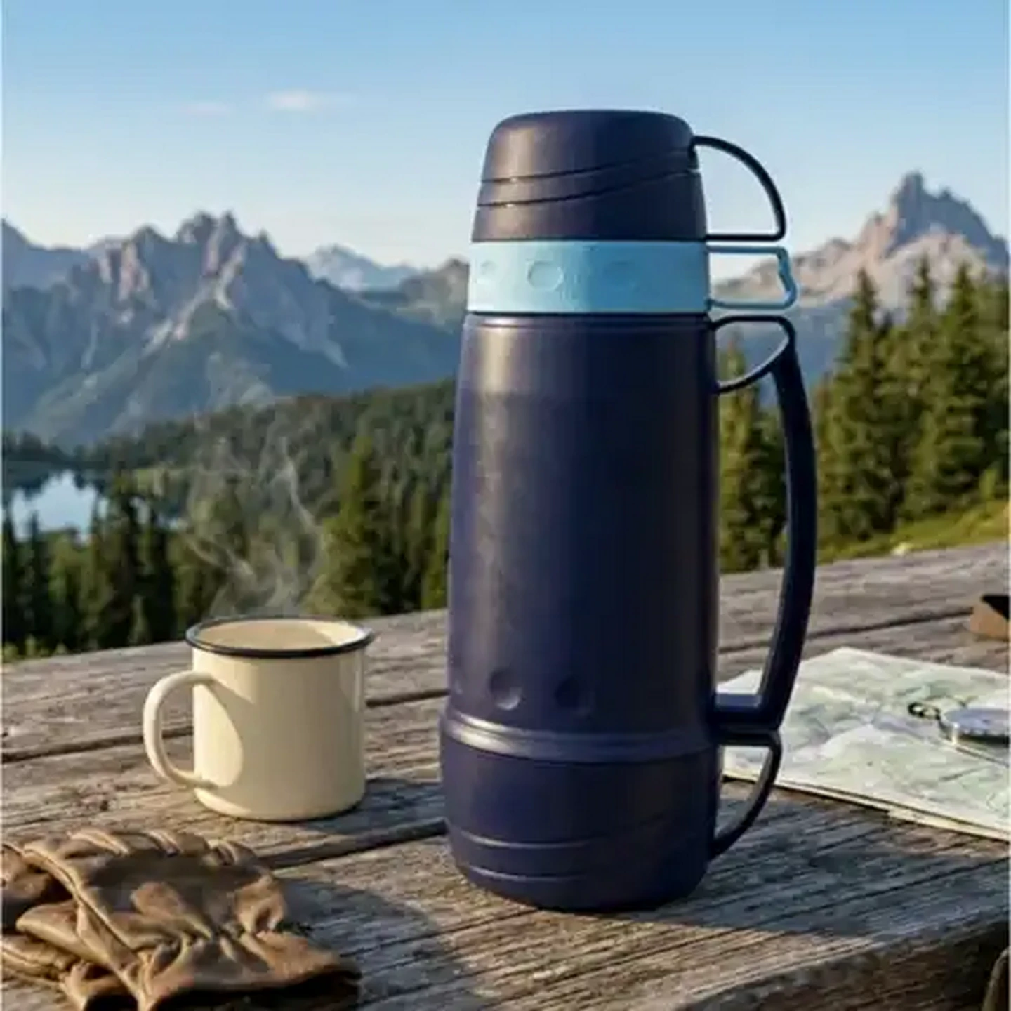 Image of TravelVac Solid Vacuum Flask 1L (Colour May Vary)