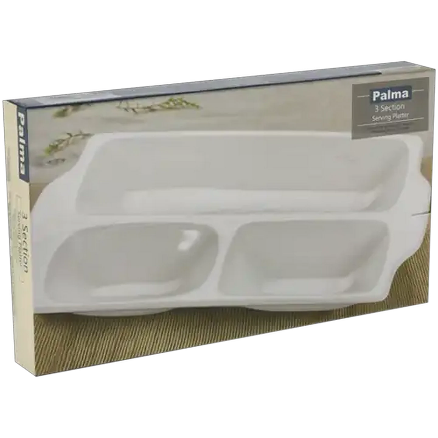 Image of Home Discovery Palma White 3 Section Serving Platter