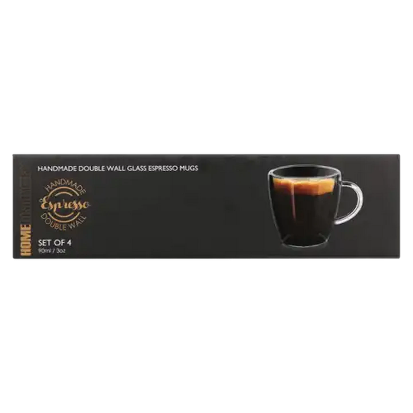 Image of Home Discovery Handmade Double Wall Espresso Mugs 4-Pack