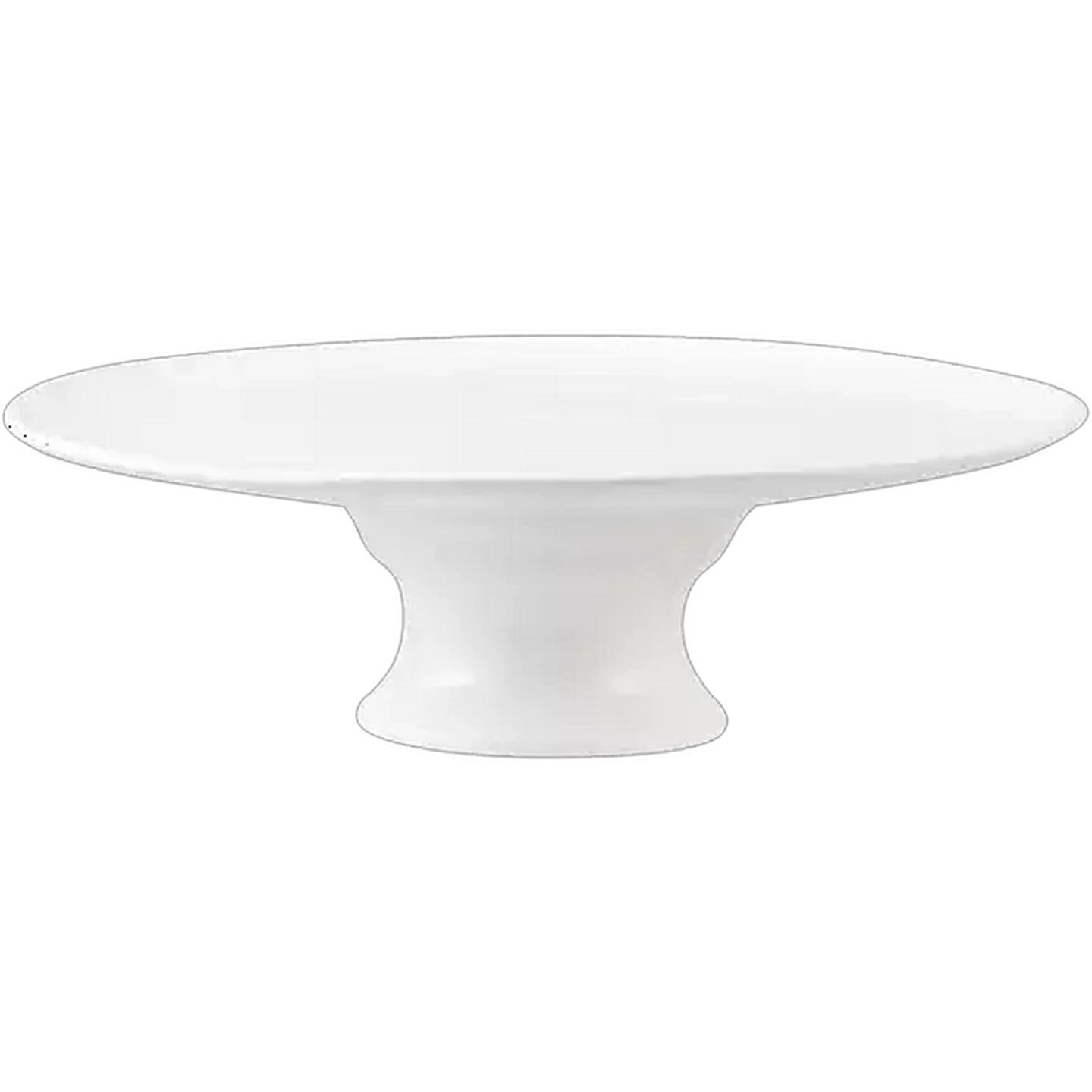 Image of Palma White Round Dolomite Cake Plate 35cm