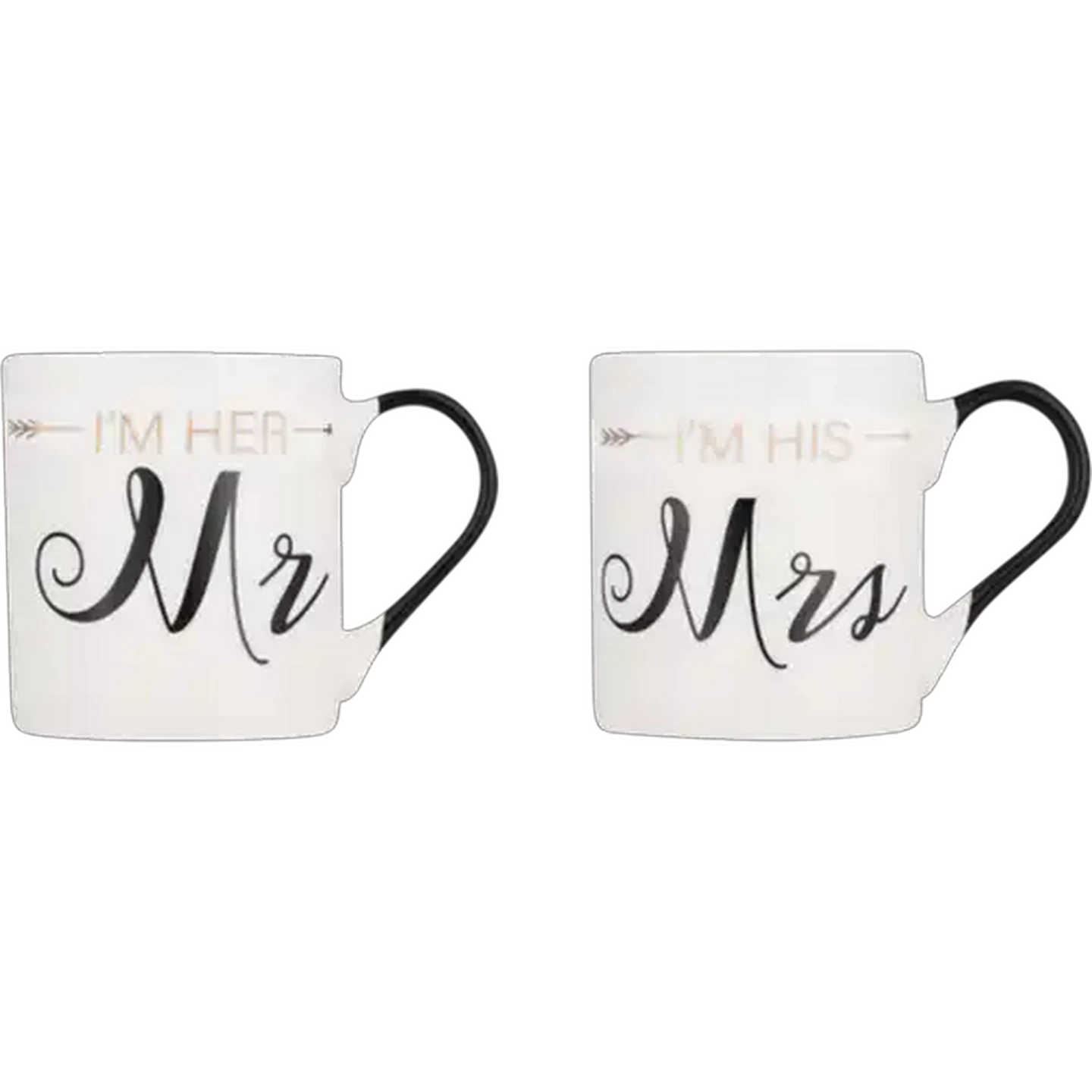 Image of His & Hers White & Black Coffee Mugs 2-Pack