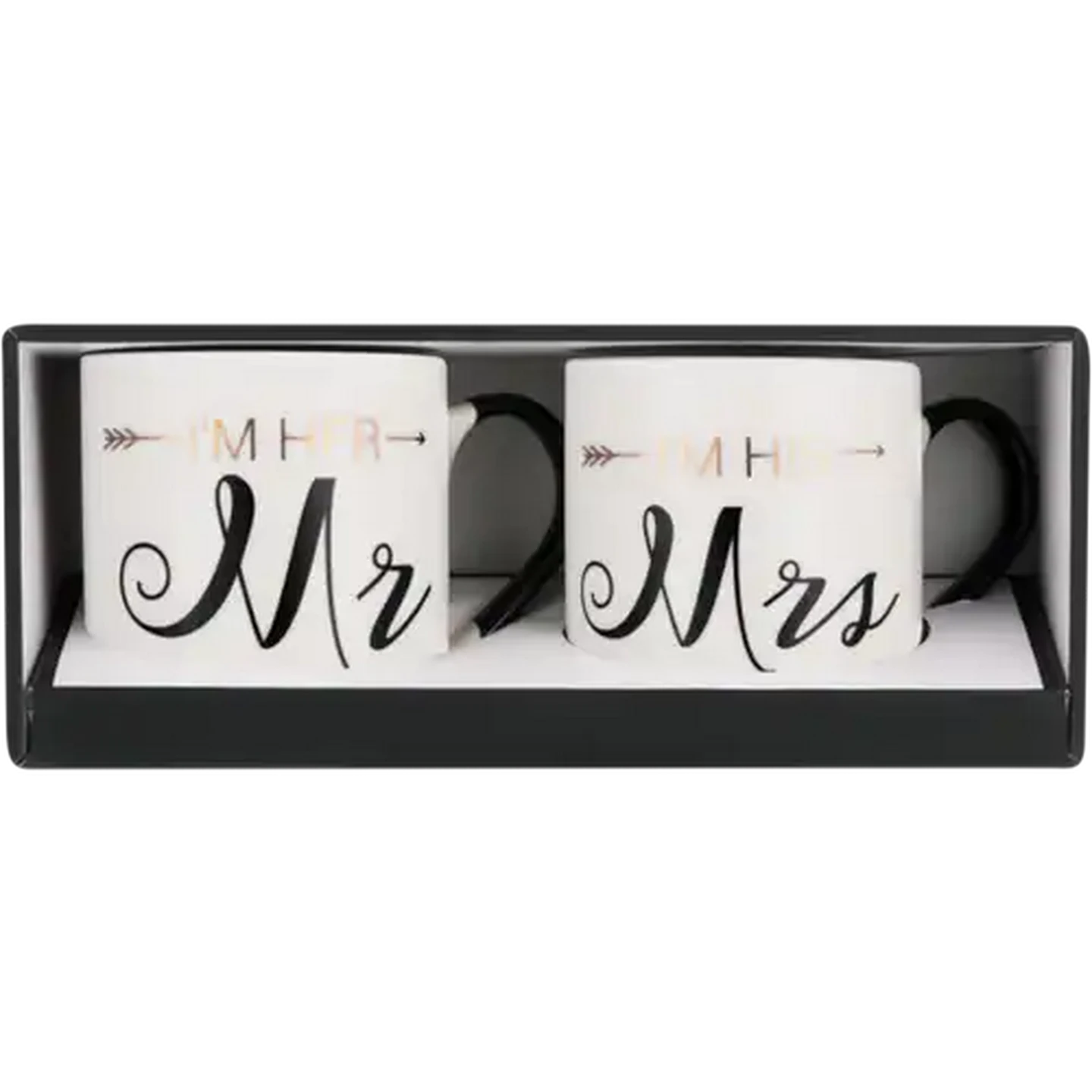 Image of His & Hers White & Black Coffee Mugs 2-Pack