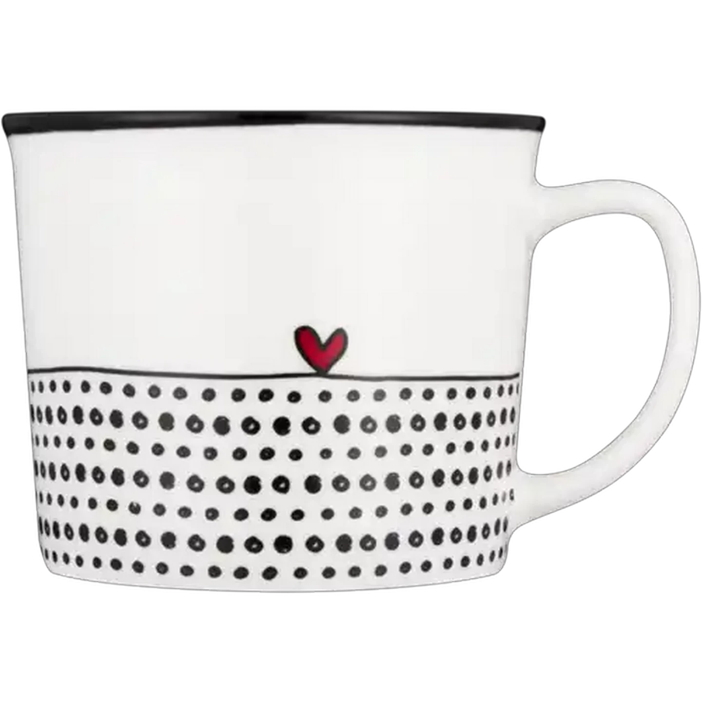 Image of Dotty Hearts Coffee Mug 385ml (Colour May Vary)