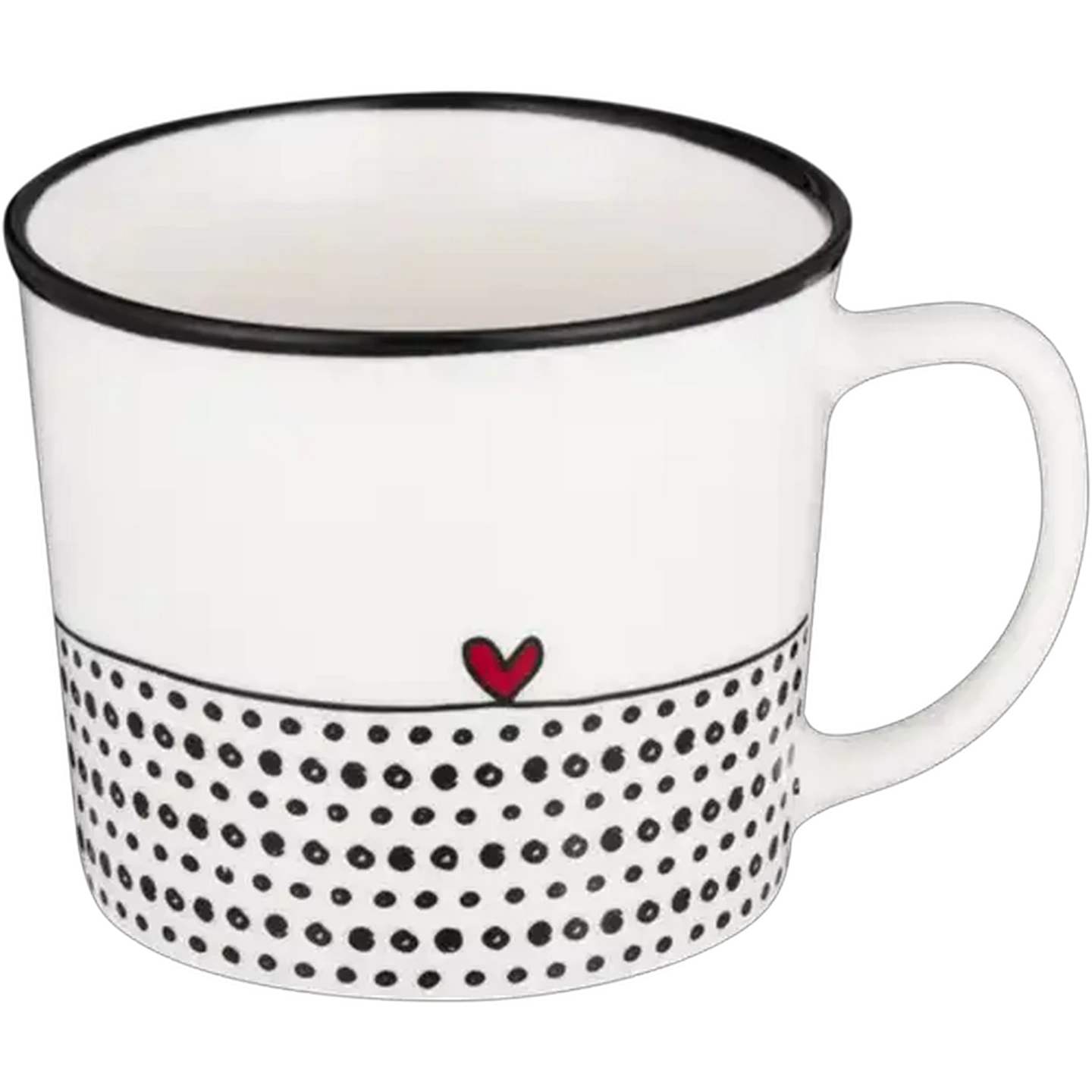 Image of Dotty Hearts Coffee Mug 385ml (Colour May Vary)