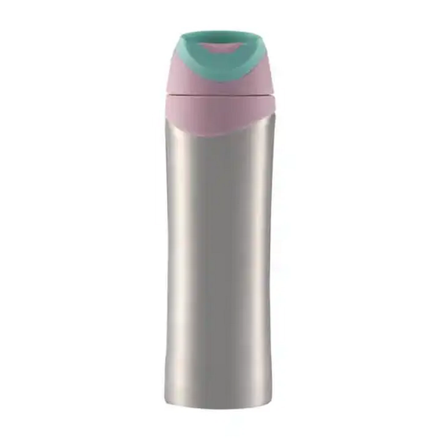 Image of Pink & Green Stainless Steel Travel Mug 450ml