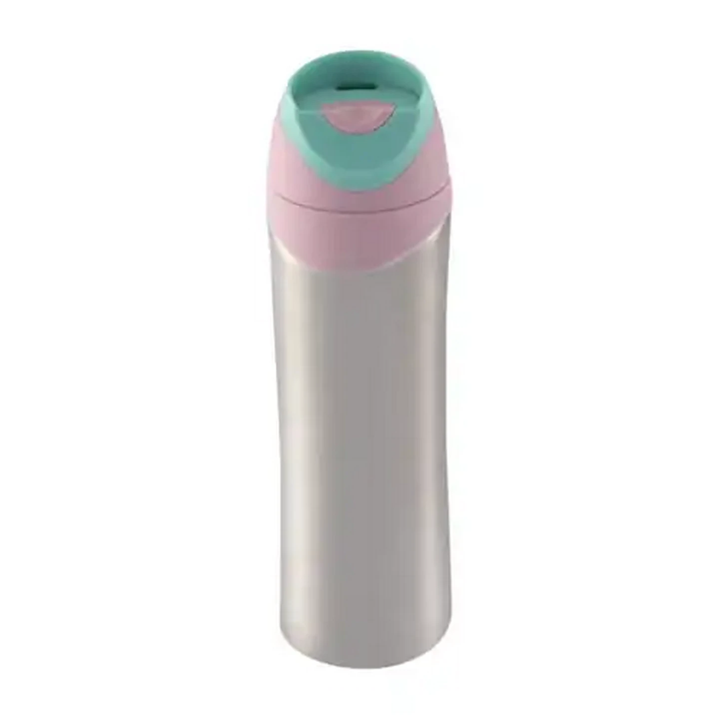 Image of Pink & Green Stainless Steel Travel Mug 450ml