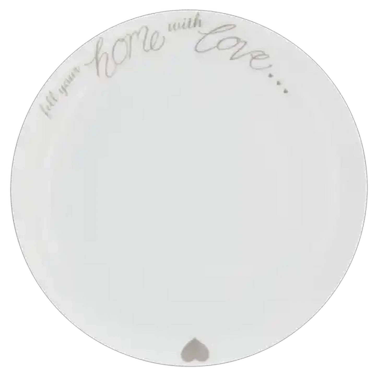 Image of White Home With Love Dinner Plate