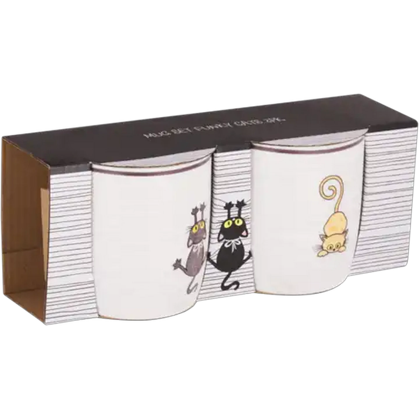 Image of White Funky Cats Coffee Mug Set 2-Pack