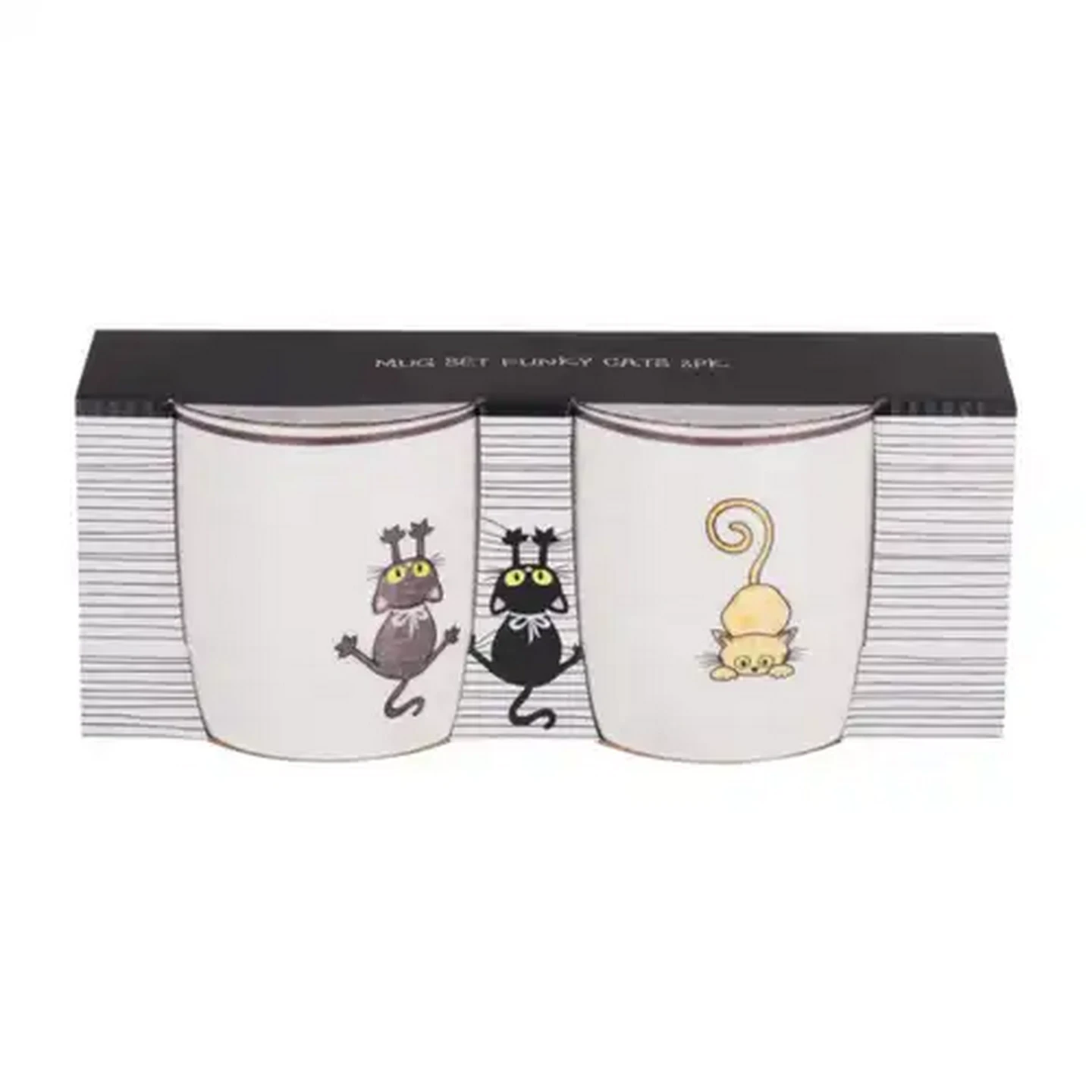 Image of White Funky Cats Coffee Mug Set 2-Pack