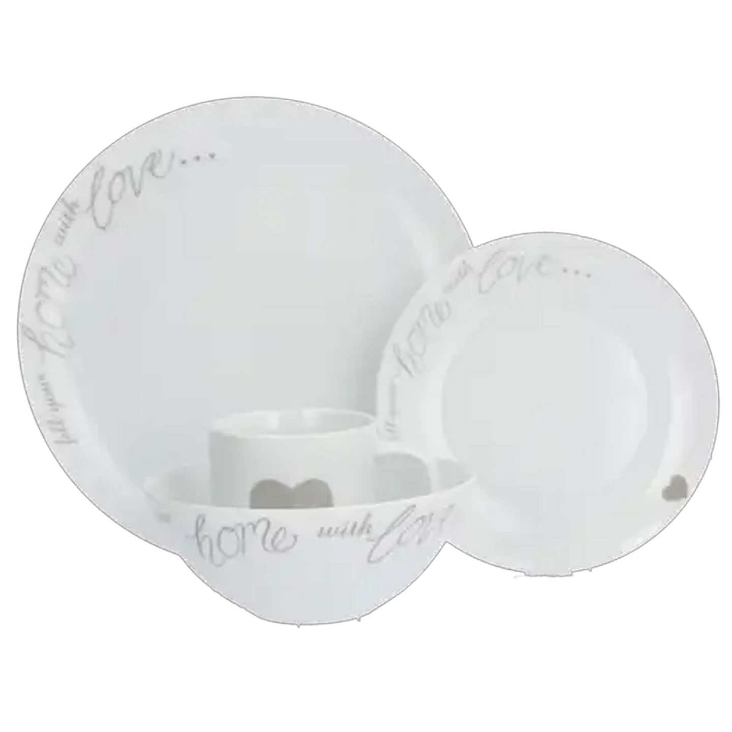 Image of White Home with Love Side Plate
