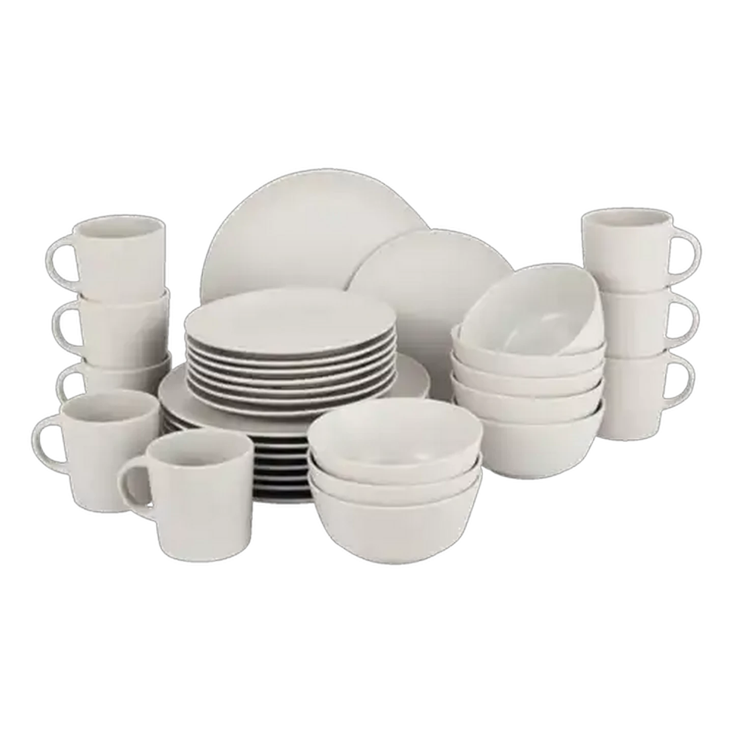 Image of Matt Cream Dinner Set 32 Piece