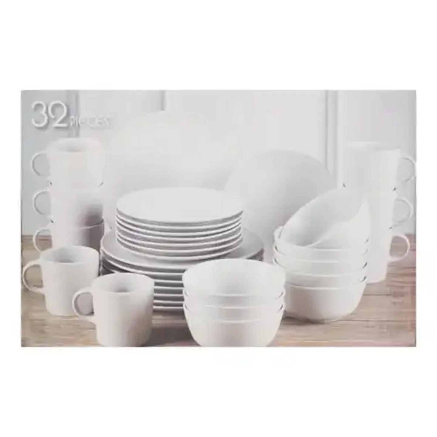Image of Matt Cream Dinner Set 32 Piece