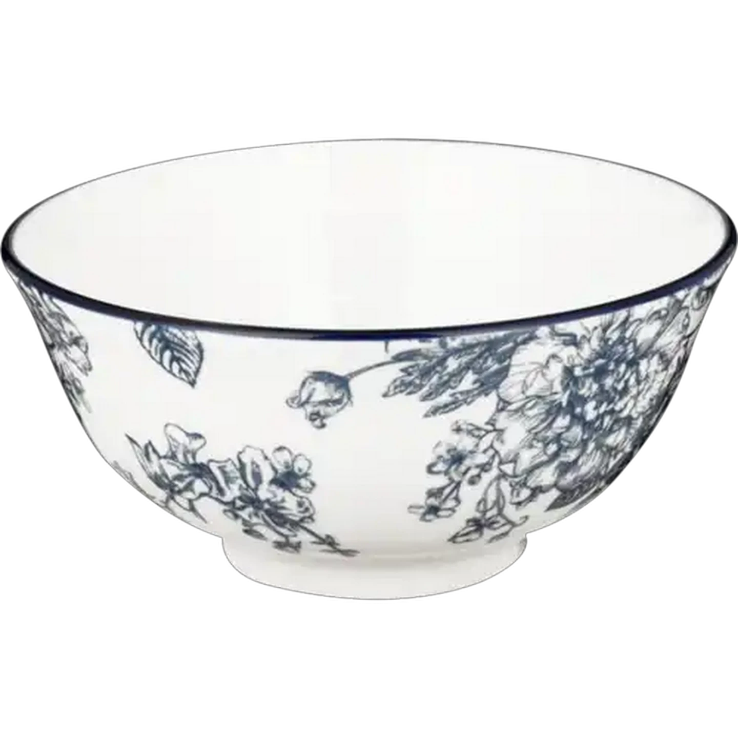 Image of Blue & White Floral Bowl 15.5cm