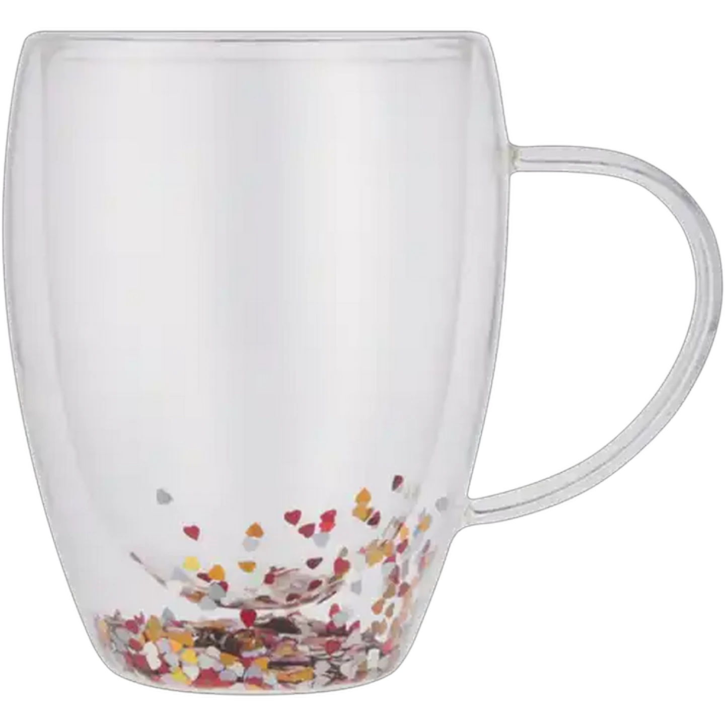 Image of Glitter Double Wall Glass Mug 350ml