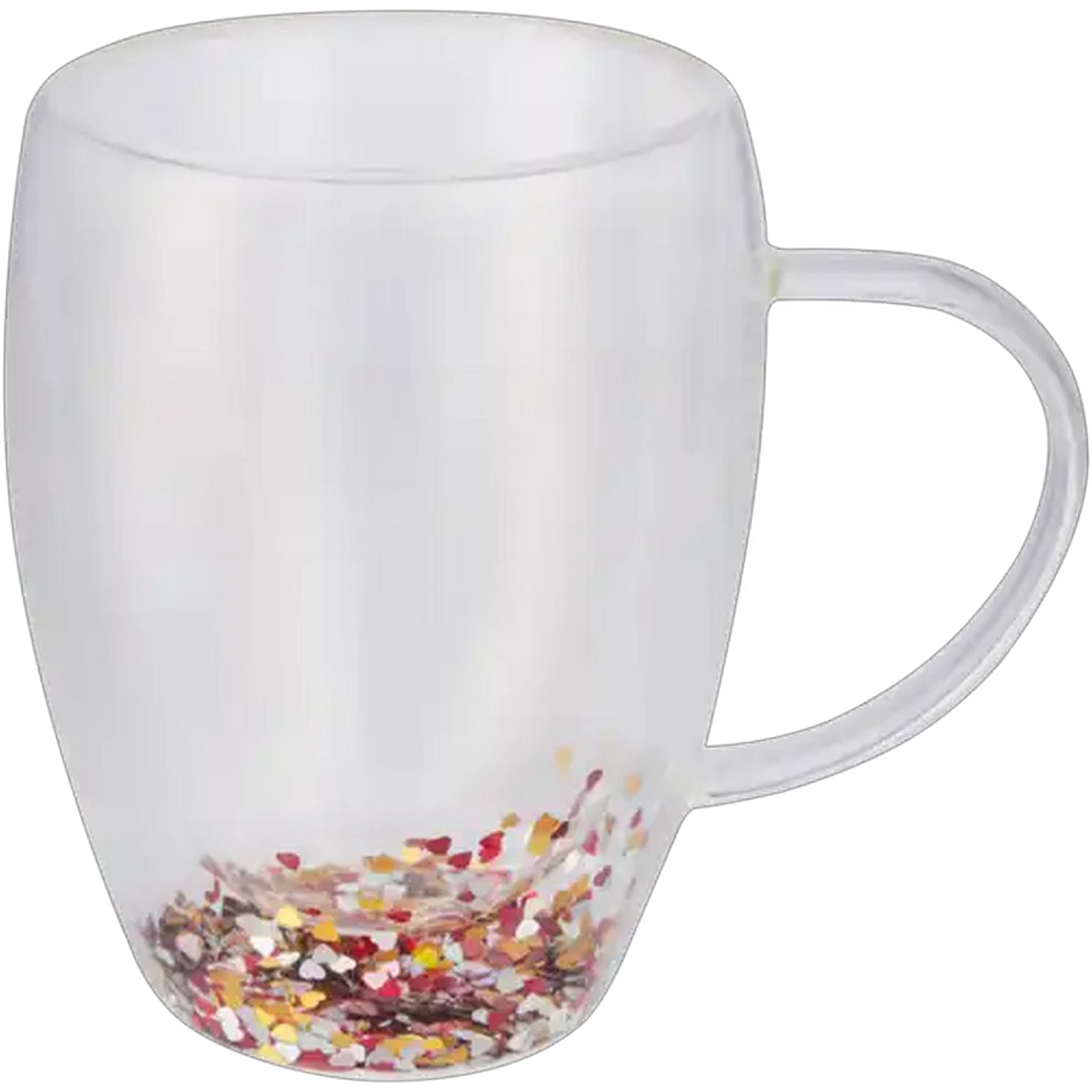 Image of Glitter Double Wall Glass Mug 350ml