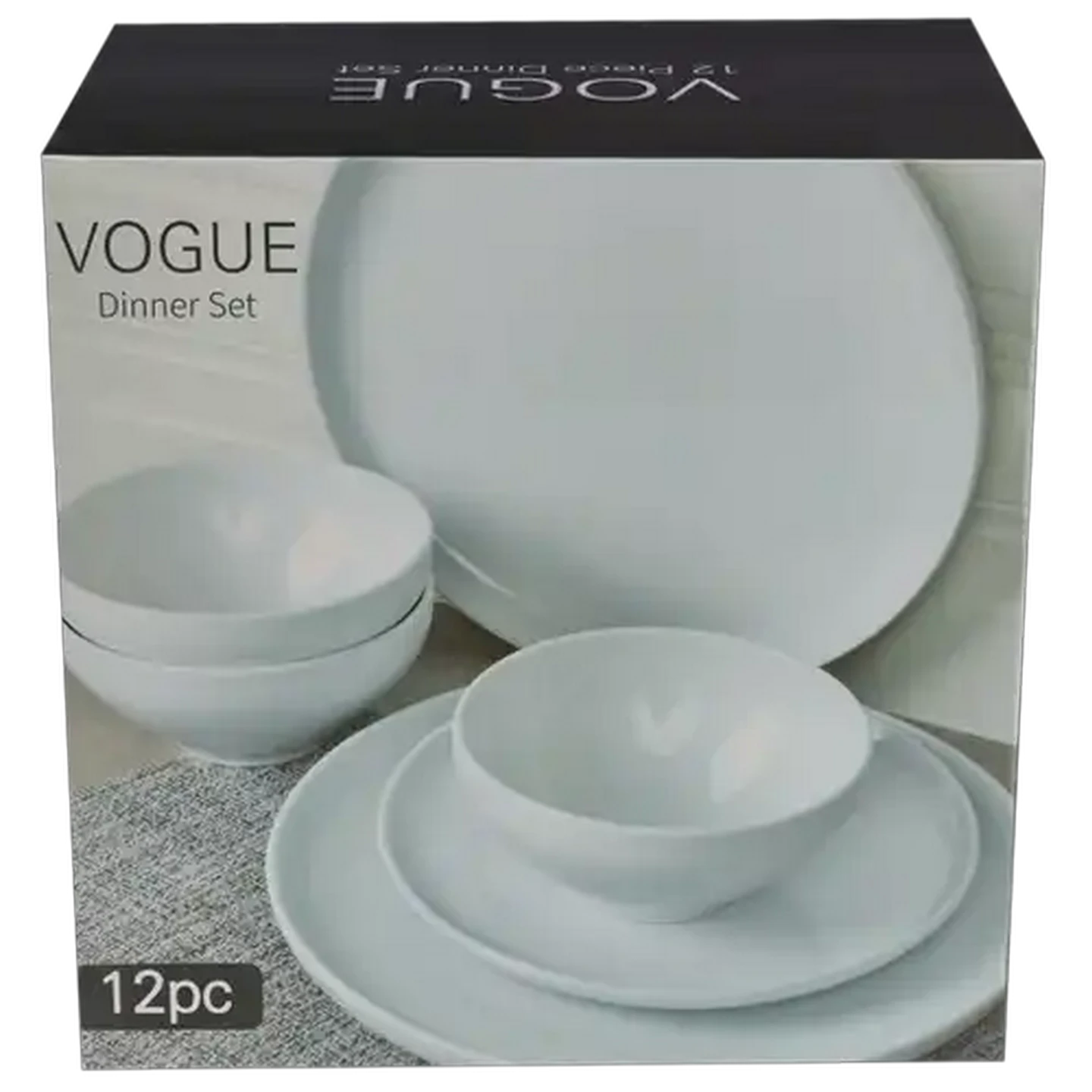 Image of Vogue White Porcelain Dinner Set 12 Piece